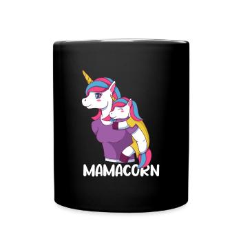 Mamacorn Mama Mother Unicorn - Full Colour Mug - black - Front