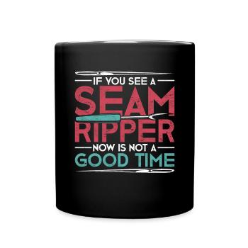 Pour ma défense Funny Gift Sewing - Mug uni - noir - Devant