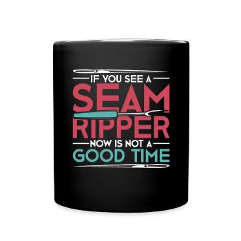 I was unattended Funny Gift Sewing - Full Colour Mug - black - Front