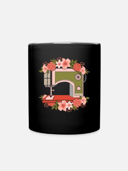 Couturière Machine à coudre faite à la main Cadeau Coudre - Mug uni - noir