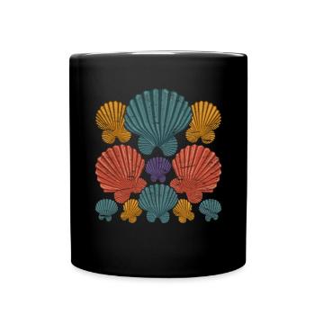 Summer Gift Colorful Shell - Full Colour Mug - black - Front