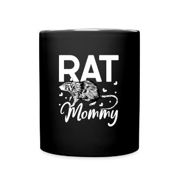 Rattenbesitzer - Ratten Mama - Tasse einfarbig - Schwarz - Vorne