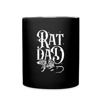 Rattenbesitzer - Ratten Papa - Tasse einfarbig - Schwarz - Vorne