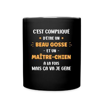 Maitre chien - Mug uni - noir - Devant