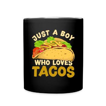 Taco cadeau mexicain pour garçons de restauration rapide - Mug uni - noir - Devant