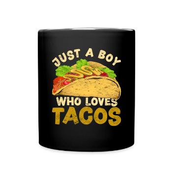 Juste un garçon qui aime les tacos, la restauration rapide, les tacos - Mug uni - noir - Devant