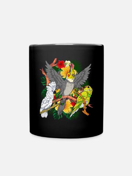 Wellensittich Vogel Nymphensittich Geschenk Kakadu - Tasse einfarbig - Schwarz