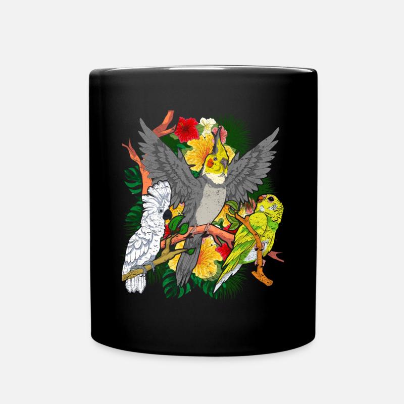 Wellensittich Vogel Nymphensittich Geschenk Kakadu - Tasse einfarbig - Schwarz