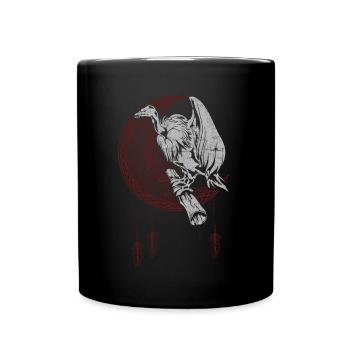 Bird of Prey Gift Crescent Moon Dreamcatcher Vulture - Full Colour Mug - black - Front