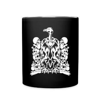 Bird of Prey Skulls Scavengers Gift Vulture - Full Colour Mug - black - Front