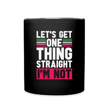 Hetero bin ich nicht Lustiges LGBTQ Abrosexuell - Tasse einfarbig - Schwarz - Vorne
