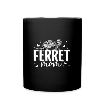 Frettchenbesitzer - Frettchen Mama - Tasse einfarbig - Schwarz - Vorne