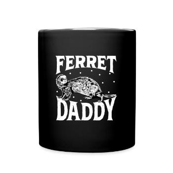 Frettchenbesitzer - Frettchen Papa - Tasse einfarbig - Schwarz - Vorne