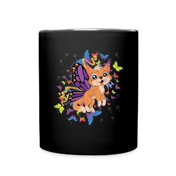 Forest Animal Forest Dweller Gift Butterfly Fox - Mug uni - noir - Devant
