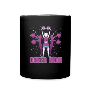 Cheerleader Maman Cadeau de fête des mères Cheerleading - Mug uni - noir - Devant