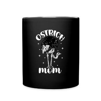 Straußenbesitzer - Straußen Mama - Tasse einfarbig - Schwarz - Vorne
