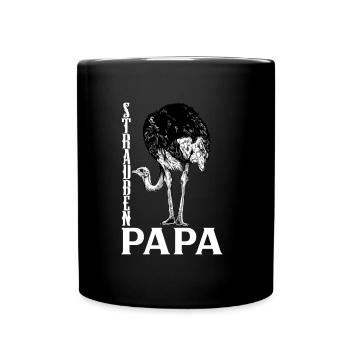 Amoureux de l’autruche - Papa autruche - Mug uni - noir - Devant
