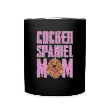 Chiens Maman Fête des Mères Cadeau Cocker Spaniel - Mug uni - noir - Devant