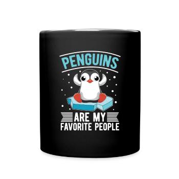 Antarctica Animal Zoo Bird Gift Funny Penguin - Full Colour Mug - black - Front