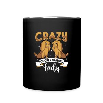 Crazy Cocker Spaniel Lady - Cocker Spaniel - Mug uni - noir - Devant