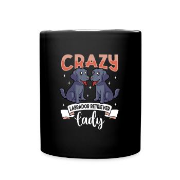 Crazy Labrador Retriever Lady - Labrador Retriever - Full Colour Mug - black - Front