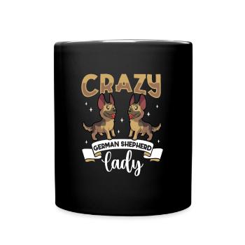 Crazy German Shepherd Lady - Schäferhund - Mug uni - noir - Devant