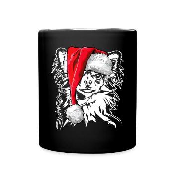 Santa Chihuahua Christmas Dogs Dog Wilsigns - Full Colour Mug - black - Front