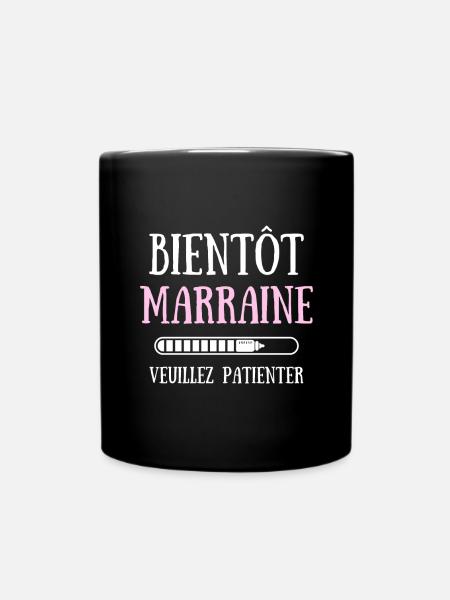 Bientôt Marraine Bébé Humour Annonce Grossesse - Mug uni - noir