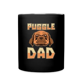 Chiens Papa Pet Fête des pères Cadeau Puggle - Mug uni - noir - Devant