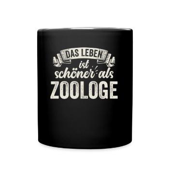 Lustige Zoologe Tiere Natur Forschung Arten - Tasse einfarbig - Schwarz - Vorne