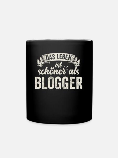Lustige Blogger Social Media Internet Bloggen - Tasse einfarbig - Schwarz
