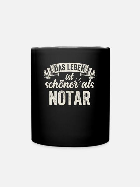 Lustige Notar Vertrag Unterschrift Notariat Arbeit - Tasse einfarbig - Schwarz