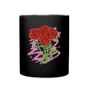 Nature Botanique Fleurs Fleurs Cadeau Roses - Mug uni - noir - Devant
