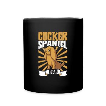 Cocker Spaniel Dad - Cocker Spaniel - Tasse einfarbig - Schwarz - Vorne