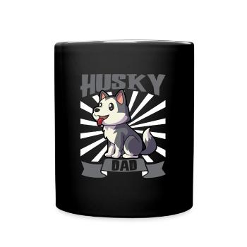Husky Dad - Husky sibérien - Mug uni - noir - Devant