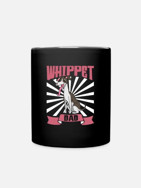 Whippet Dad - Whippet - Full Colour Mug - black