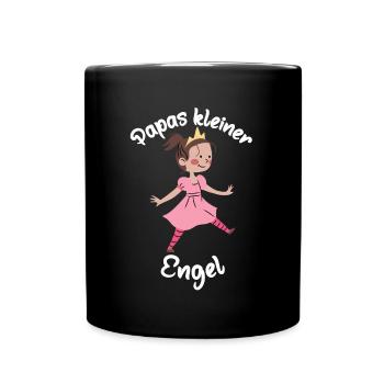 Daughter Daddy's Little Angel Girl Dad Daughter - Full Colour Mug - black - Front