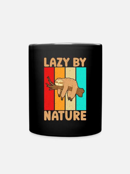 Lazy by Nature Paresseux Pajama Paresseux Chemise de sommeil - Mug uni - noir