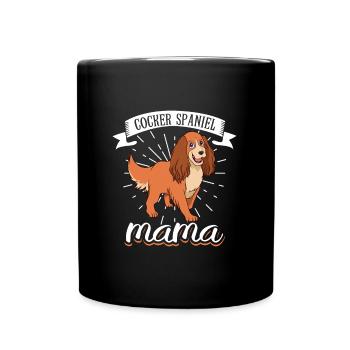 Cocker Spaniel Mama - Cocker Spaniel - Tasse einfarbig - Schwarz - Vorne