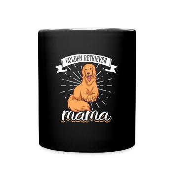 Golden Retriever Mama - Golden Retriever - Full Colour Mug - black - Front