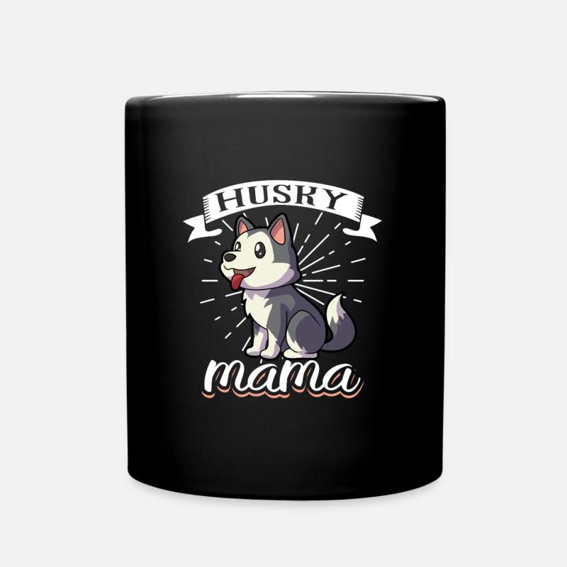 Husky Mama - Siberian Husky - Tasse einfarbig - Schwarz