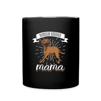 Rhodesian Ridgeback Mama - Rhodesian Ridgeback - Tasse einfarbig - Schwarz - Vorne