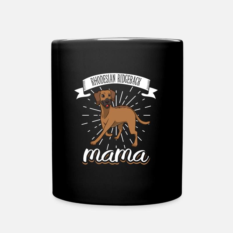 Rhodesian Ridgeback Mom - Rhodesian Ridgeback - Full Colour Mug - black
