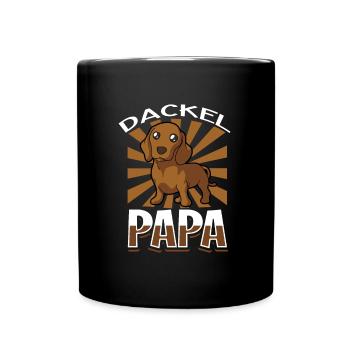Papa teckel - Teckel - Mug uni - noir - Devant