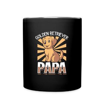Golden Retriever Papa - Golden Retriever - Full Colour Mug - black - Front