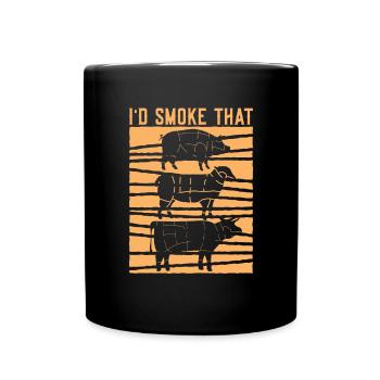 Porc Bœuf Agneau Cadeau Funny Barbecue - Mug uni - noir - Devant