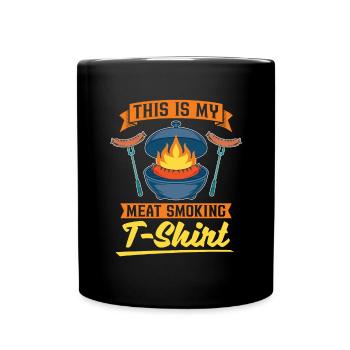 Grillades de viande T-shirt Cadeau Drôle de grillades - Mug uni - noir - Devant