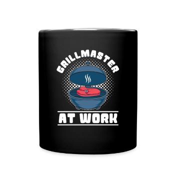 Grill Master BBQ Party Gift Funny BBQ - Full Colour Mug - black - Front