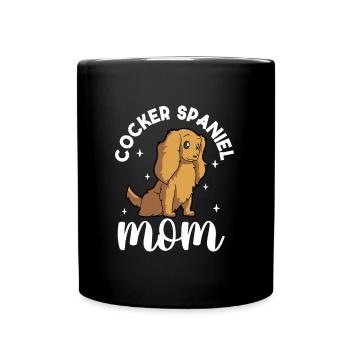 Cocker Spaniel Mom - Cocker Spaniel - Tasse einfarbig - Schwarz - Vorne