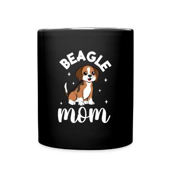 Beagle Mom - Beagle - Tasse einfarbig - Schwarz - Vorne
